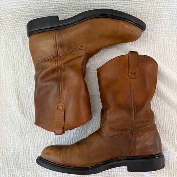 Red Wing Boots Size 14 Leather Pull On Pecos Super Sole Slip On - Picture 4 of 11